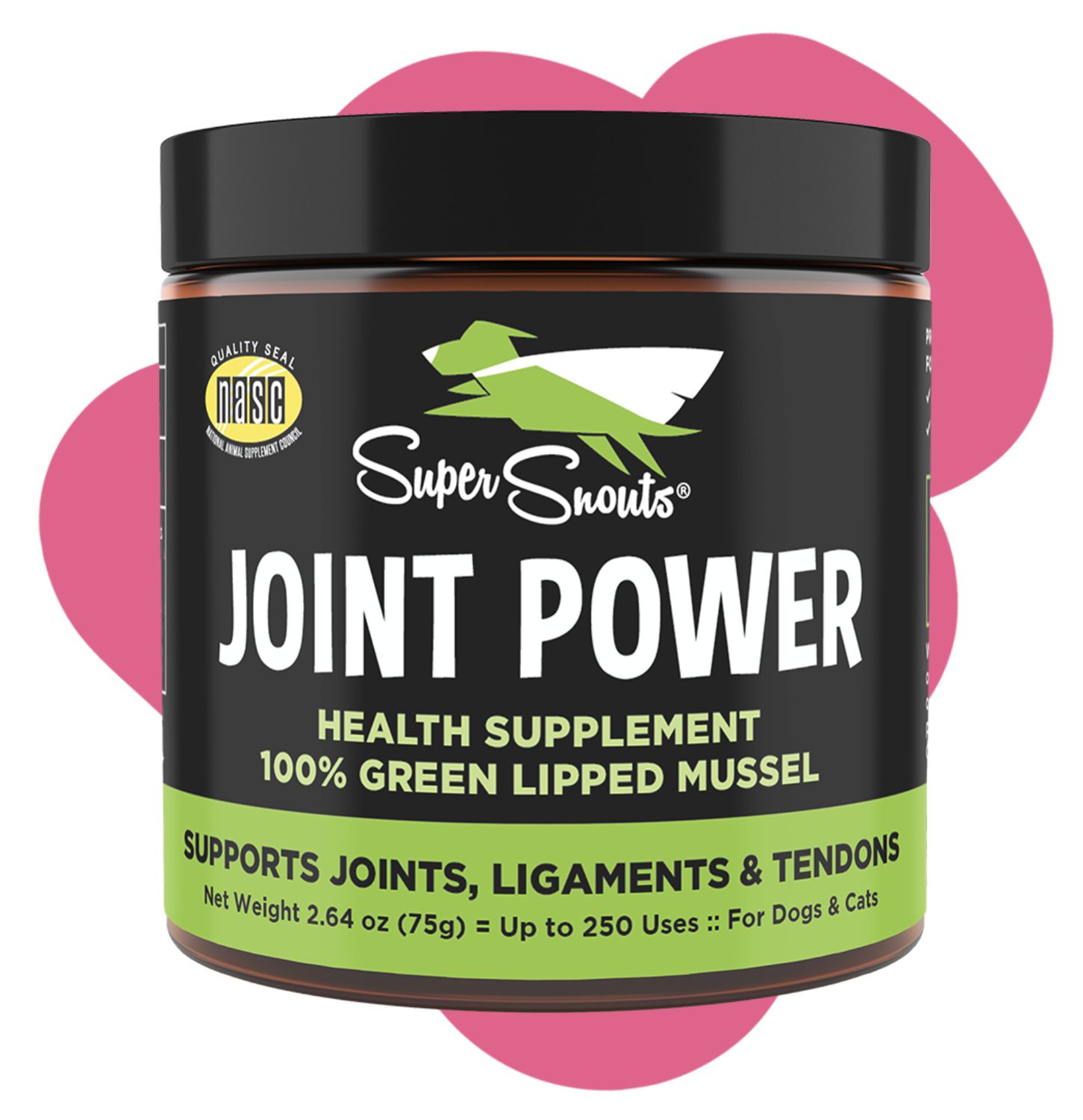 Super Snouts Dog &amp; Cat Joint Power Green Mussel Powder, Size: 2.64oz