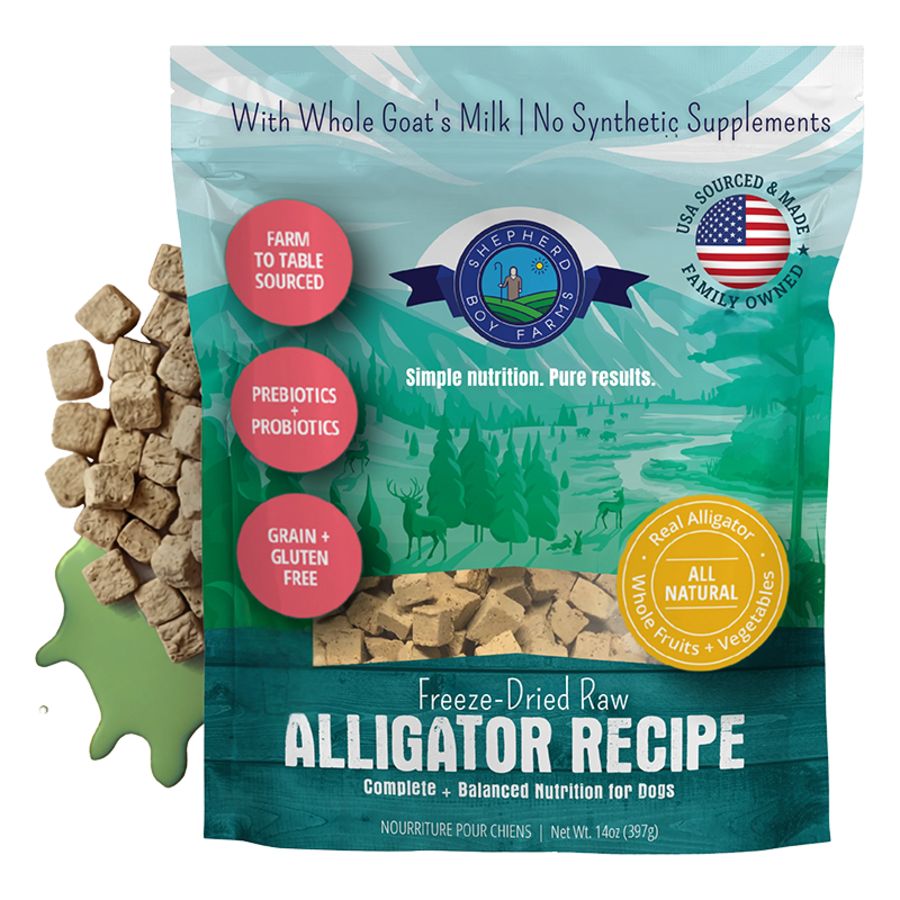 Shepherd Boy Farms Dog Freeze-Dried Alligator 14oz