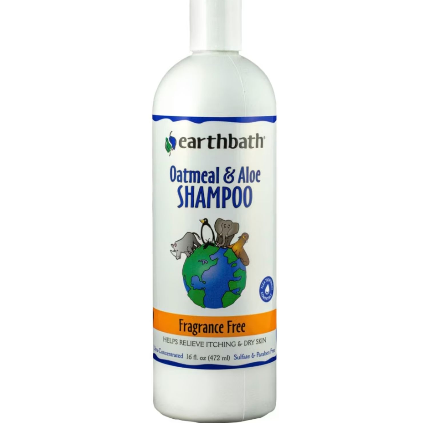 Earthbath Oatmeal &amp; Aloe Pet Shampoo Fragrance Free 16oz