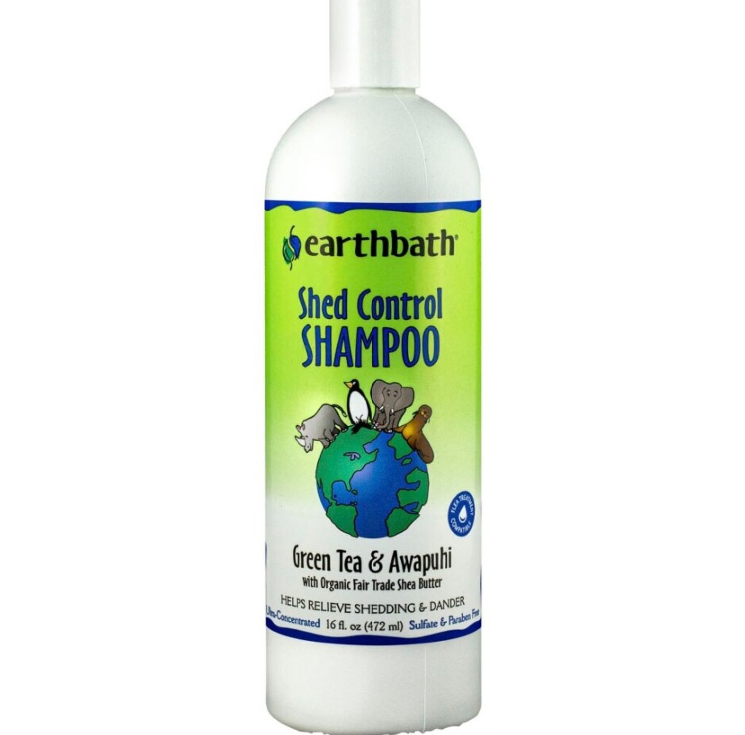 Earthbath Shed Control Pet Shampoo Green Tea &amp; Awapuhi 16oz