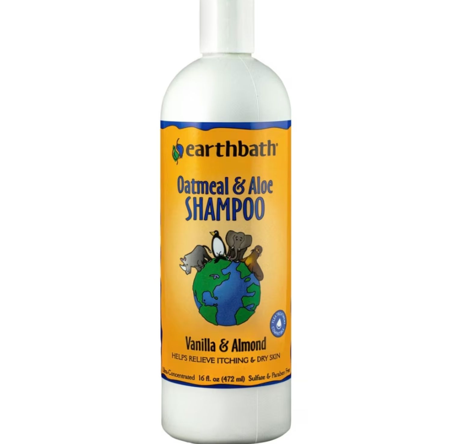 Earthbath Oatmeal &amp; Aloe Pet Shampoo Vanilla &amp; Almond 16oz