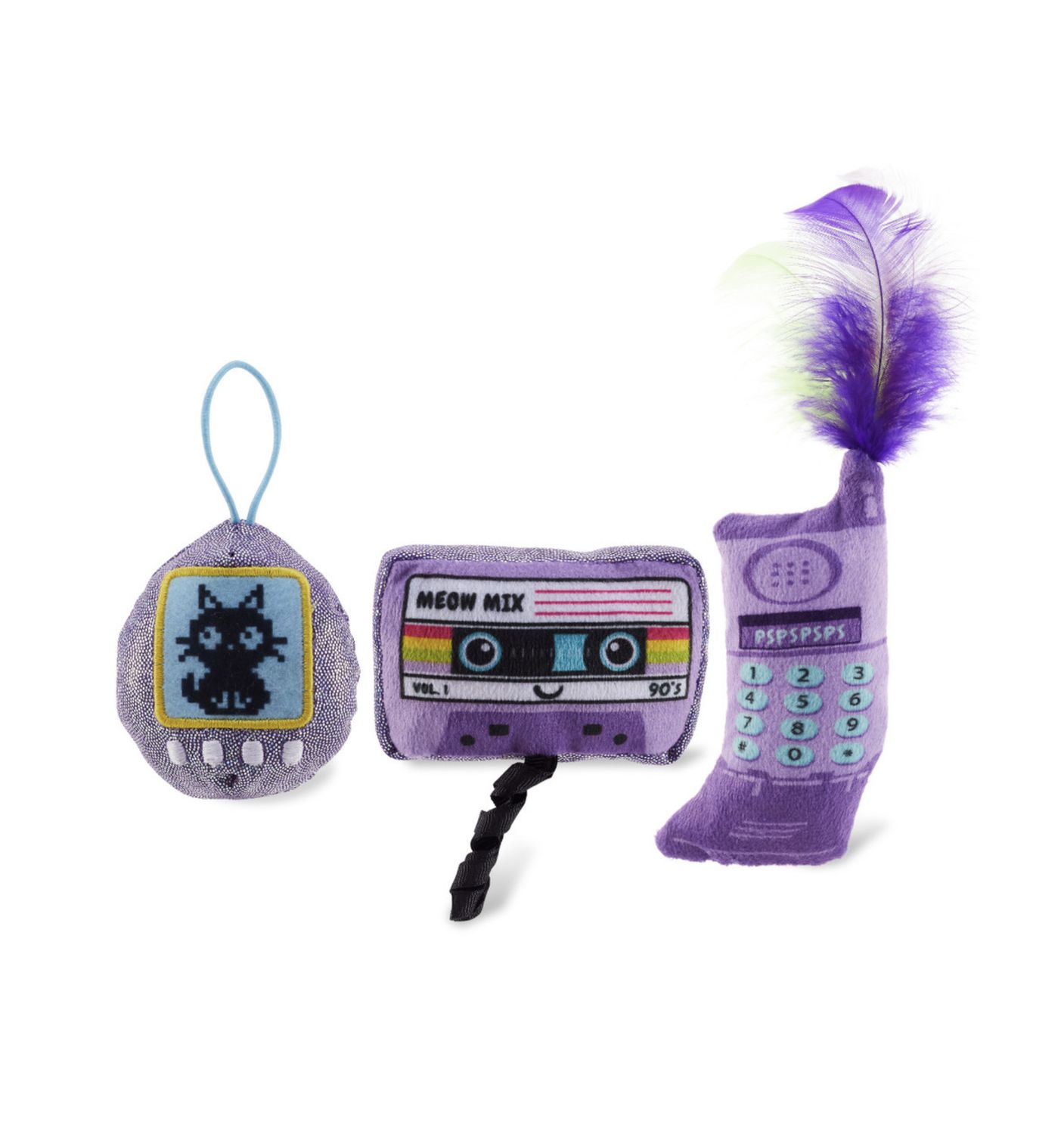 Outward Hound Cat So Meowsome 90s 3pk Mlt