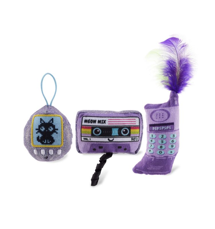 Outward Hound Cat So Meowsome 90s 3pk Mlt