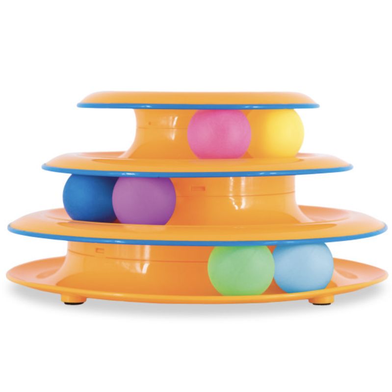 Outward Hound Catstages Tower of Tracks Cat Toy Multi