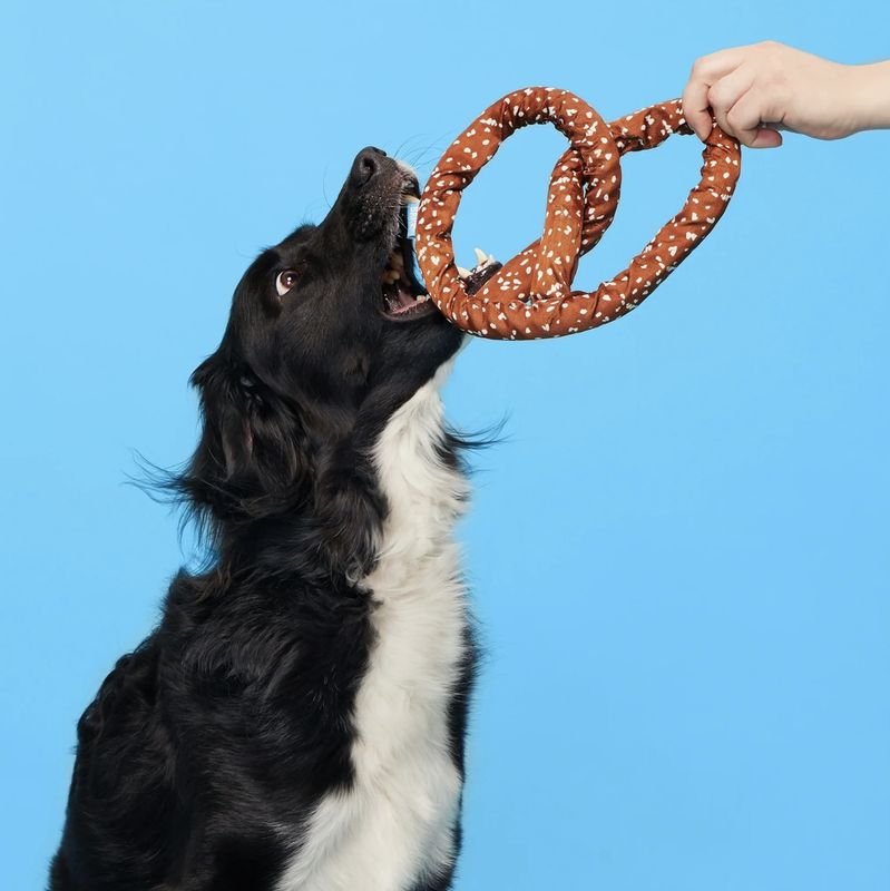 BARK Dog Paula's Park Slope Pretzel Toy