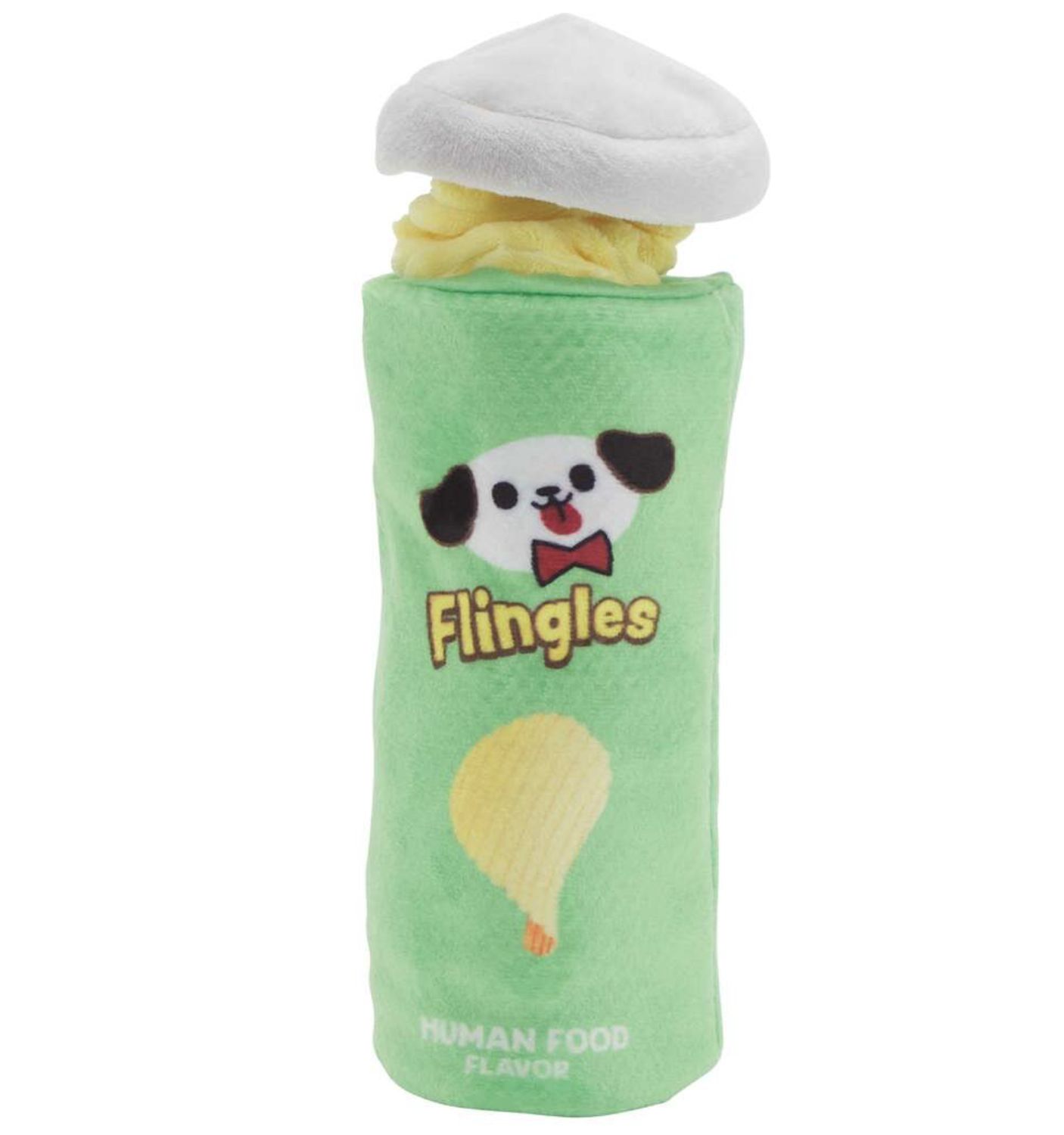 BARK Dog Flingles Can Potato Chip Toy