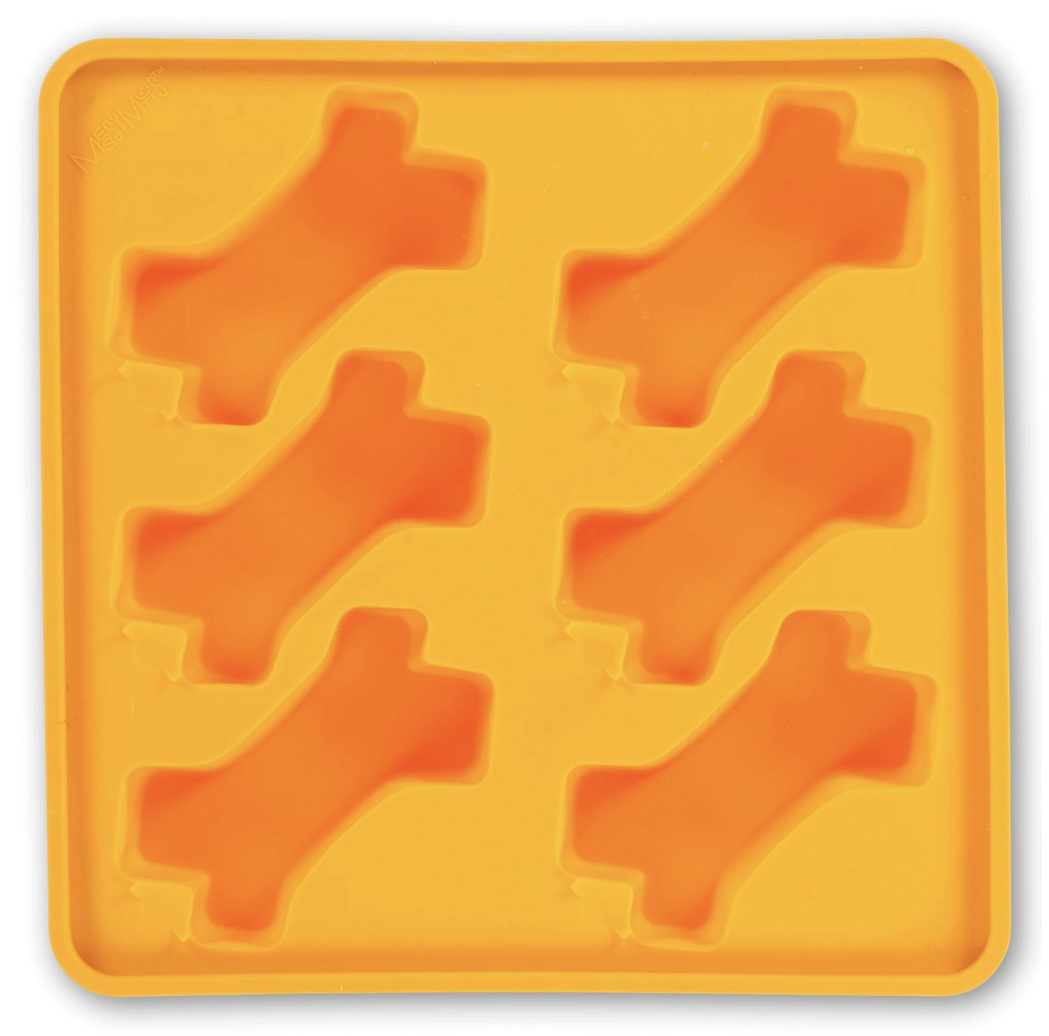 Messy Mutts Dog Framed "Spill Resistant" Silicone Popsicle Mold 9.5''x9.5'' Orange