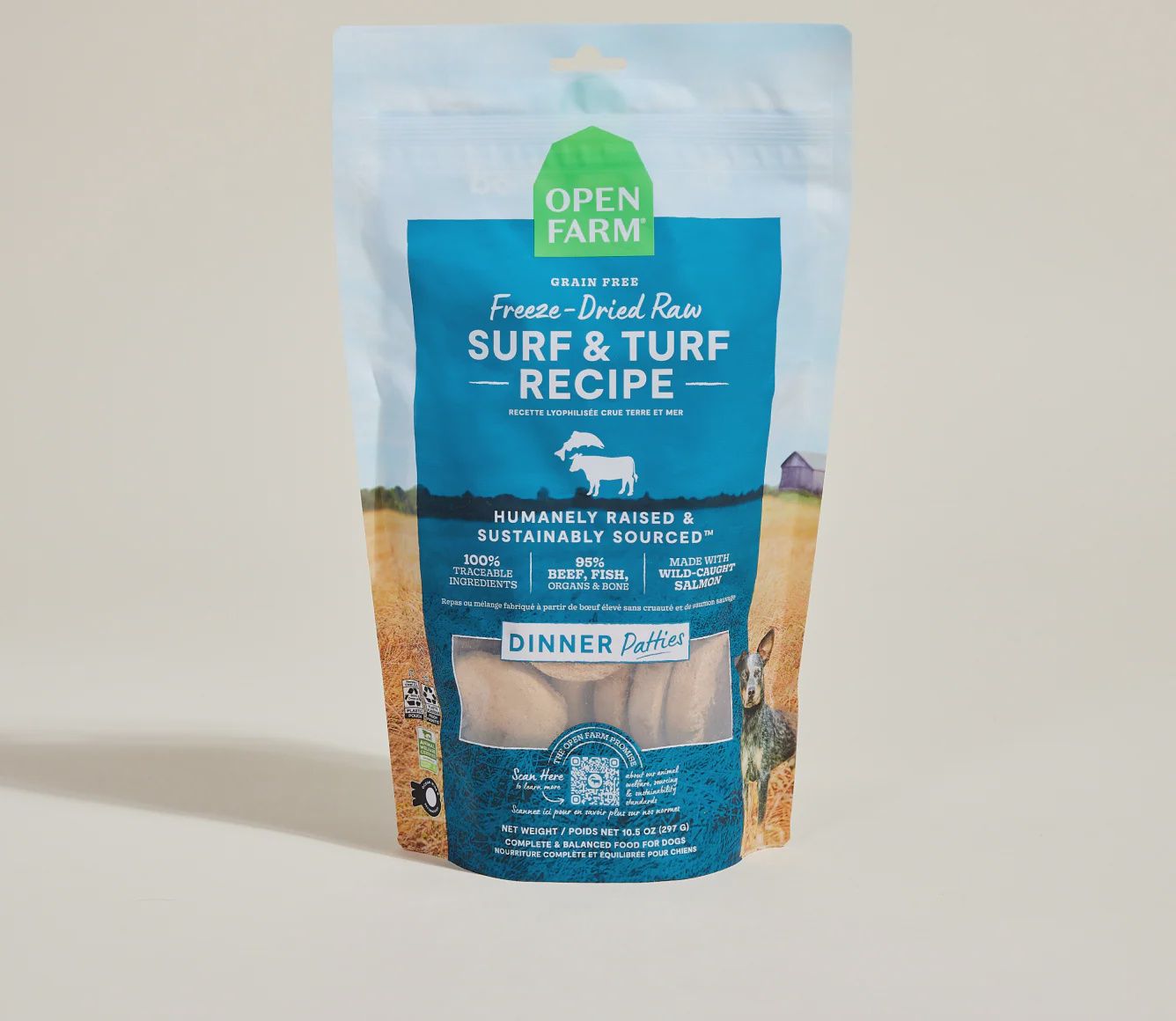 Open Farm Dog Freeze Dried Raw Patties Surf &amp; Turf, Size: 10.5oz