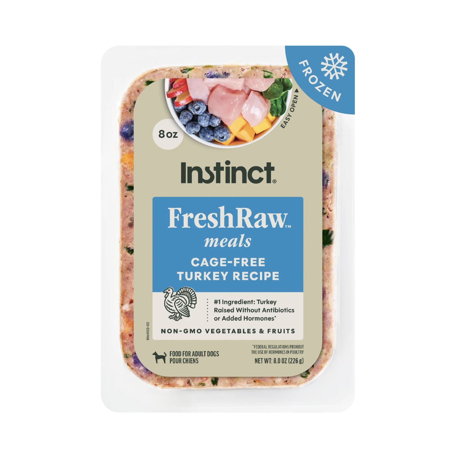 Instinct Dog Frozen FreshRaw Meals Cage-Free Turkey, Size: 8oz