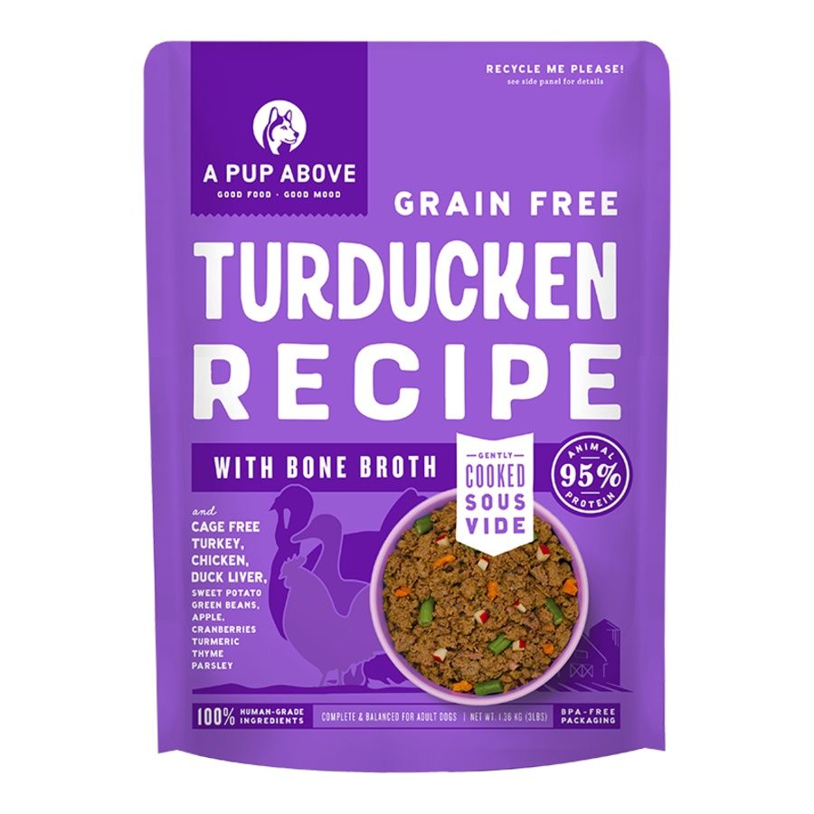 A Pup Above Frozen Gently Cooked Turducken, Size: 3lb