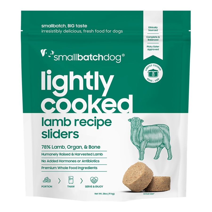 Small Batch Dog Frozen Lightly Cooked Lamb, Size: 2lb