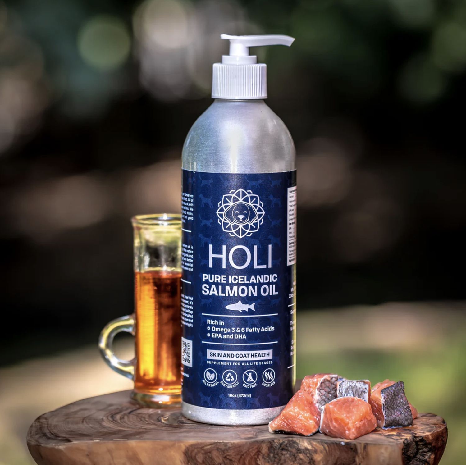 Holi Dog &amp; Cat Icelandic Salmon Oil, Size: 10oz
