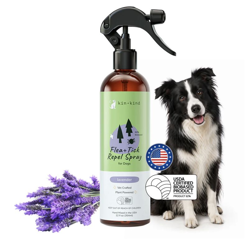 kin+kind Dog Flea &amp; Tick Spray Lavender 12oz