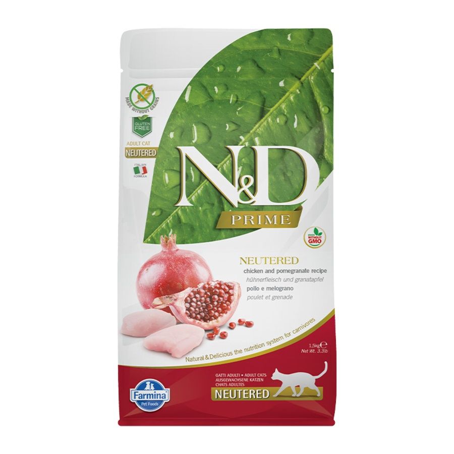 Farmina Cat Prime Neutered Chicken &amp; Pomegranate, Size: 3.3lb