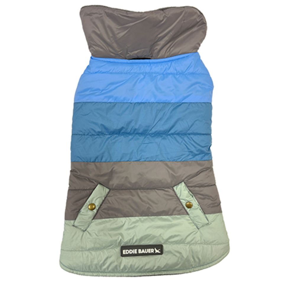 Petrageous Eddie Bauer Flora Colorblock Parka Gray/Blue, Size: X-Small
