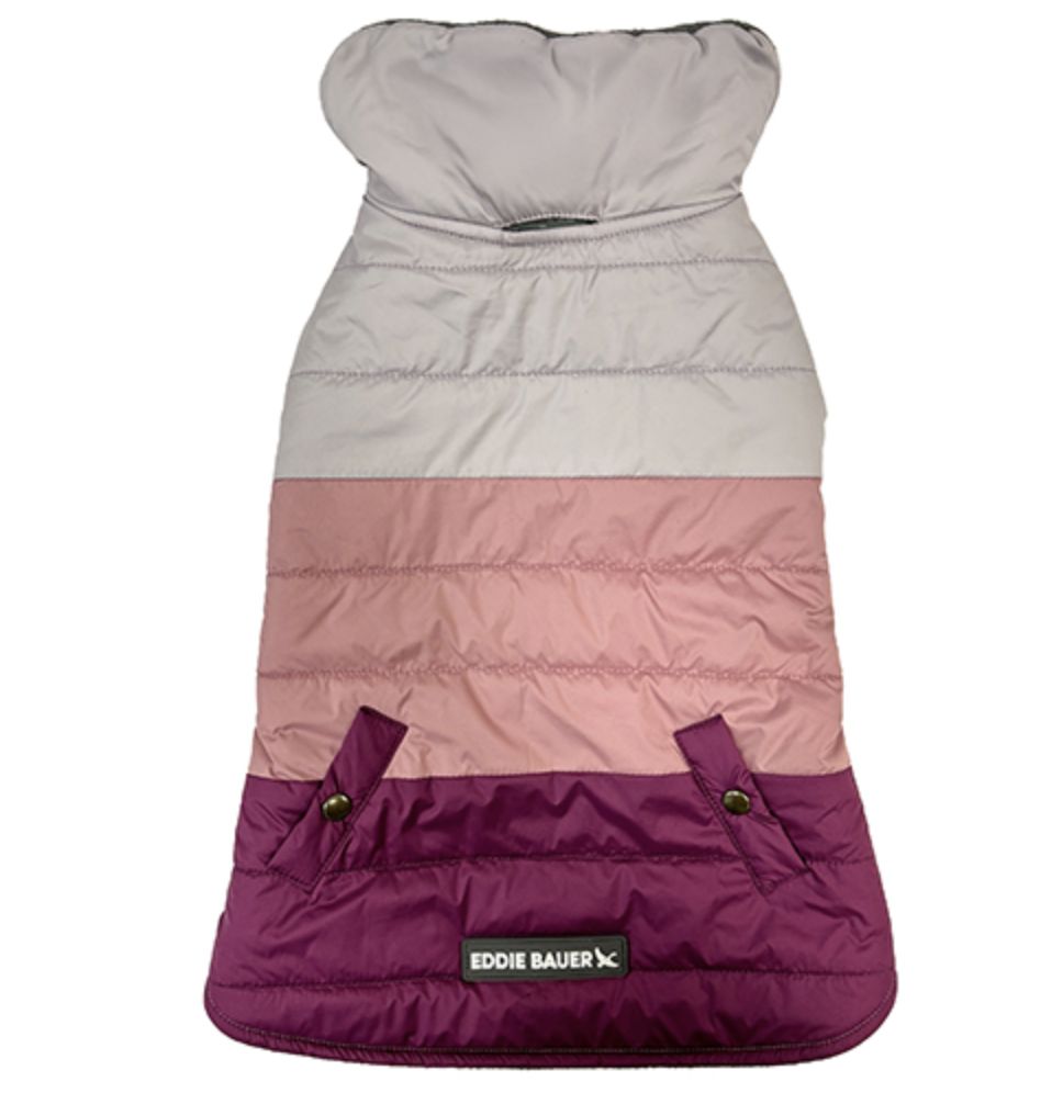 Petrageous Eddie Bauer Flora Colorblock Parka Purple/Gray, Size: X-Small