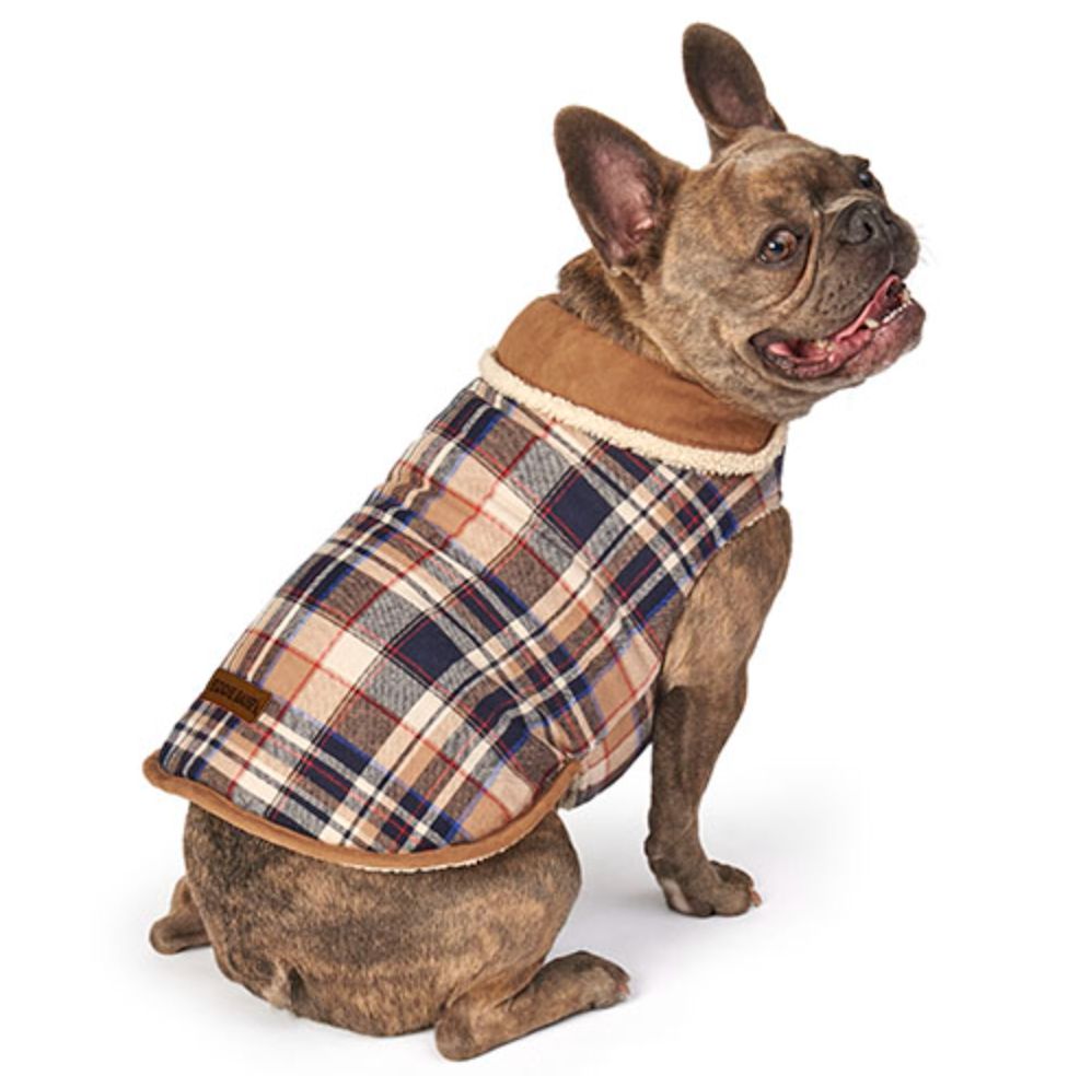Petrageous Eddie Bauer Cordova Reversible Vest Oatmeal/Brown, Size: X-Small
