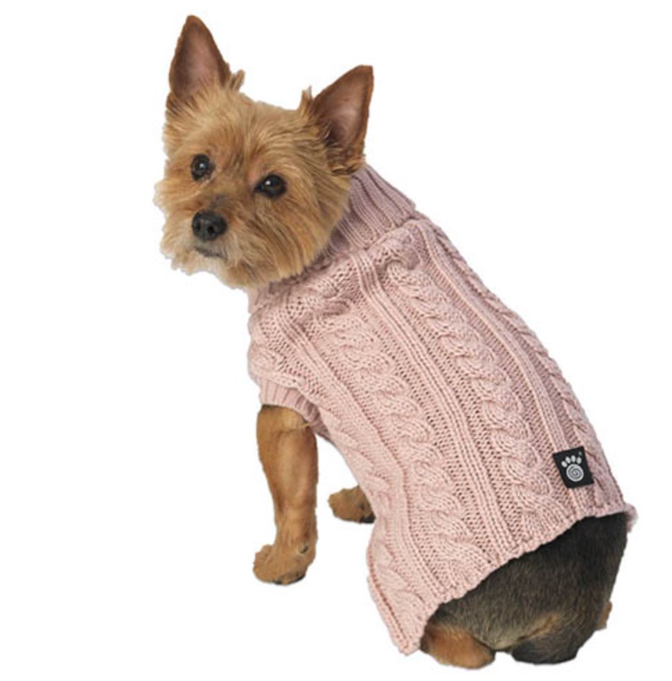 Petrageous Marley's Cable Sweater Rose, Size: X-Small