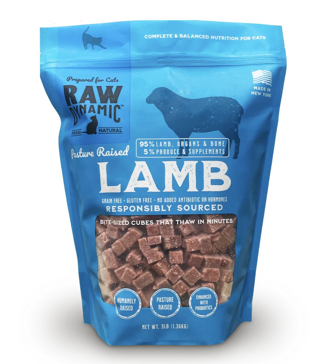 Raw Dynamic Cat Frozen Lamb 3lb
