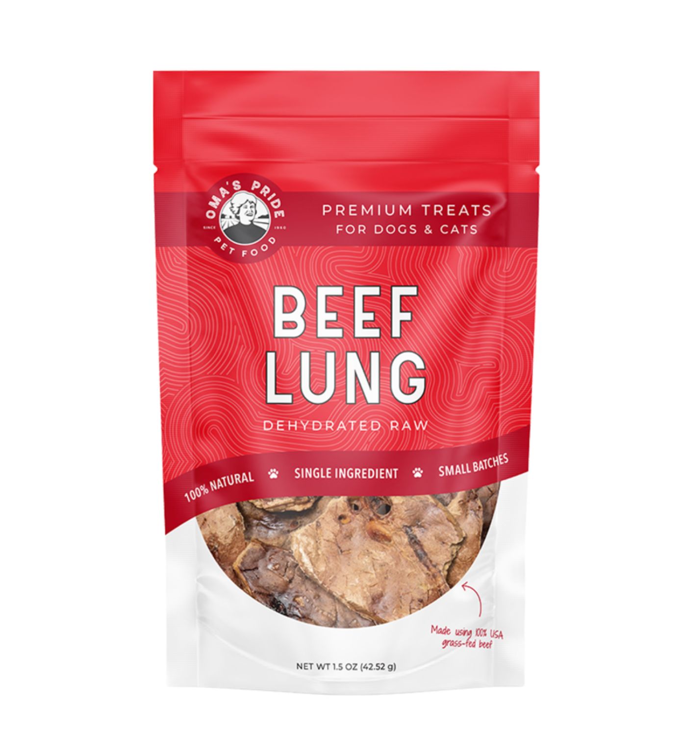Oma's Pride Dog &amp; Cat Freeze Dried Beef Organ Treats 1.5oz