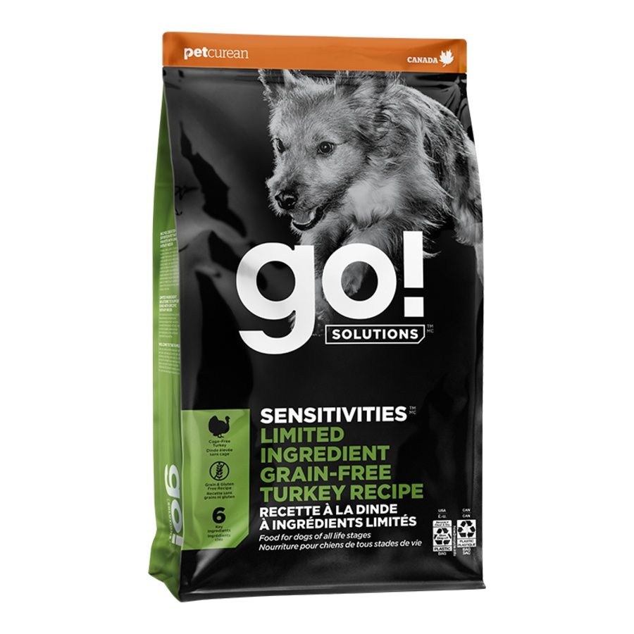 Go! Dog Grain Free Sensitivities Limited Ingredient Turkey, Size: 3.5lb