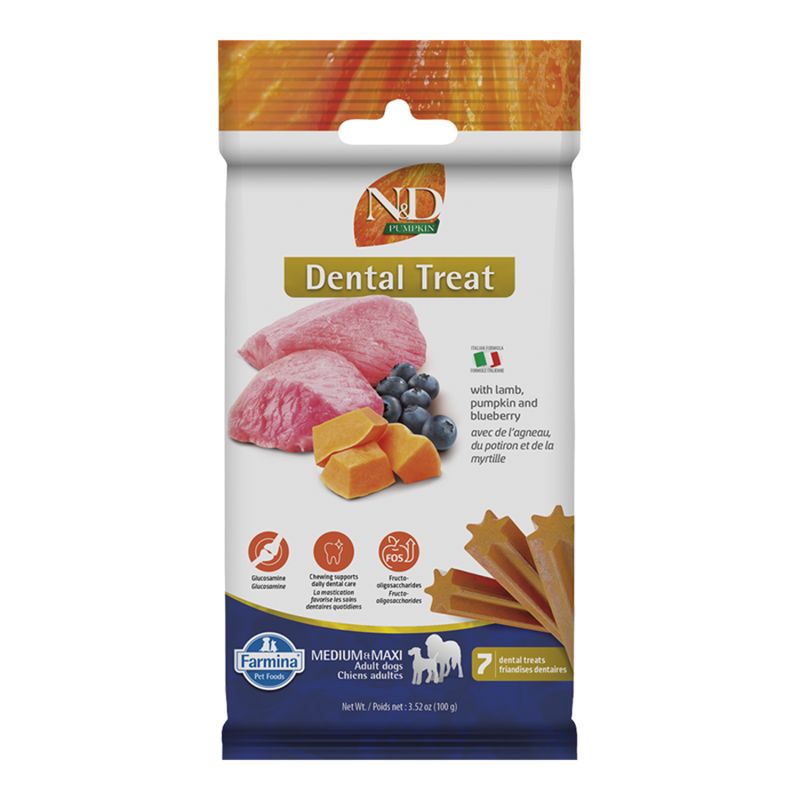 Farmina Dog Dental Treats Pumpkin, Lamb &amp; Blueberry