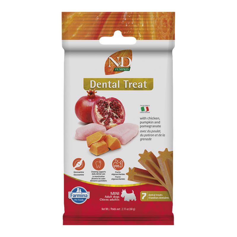 Farmina Dog Dental Treats Pumpkin, Chicken &amp; Pomegranate