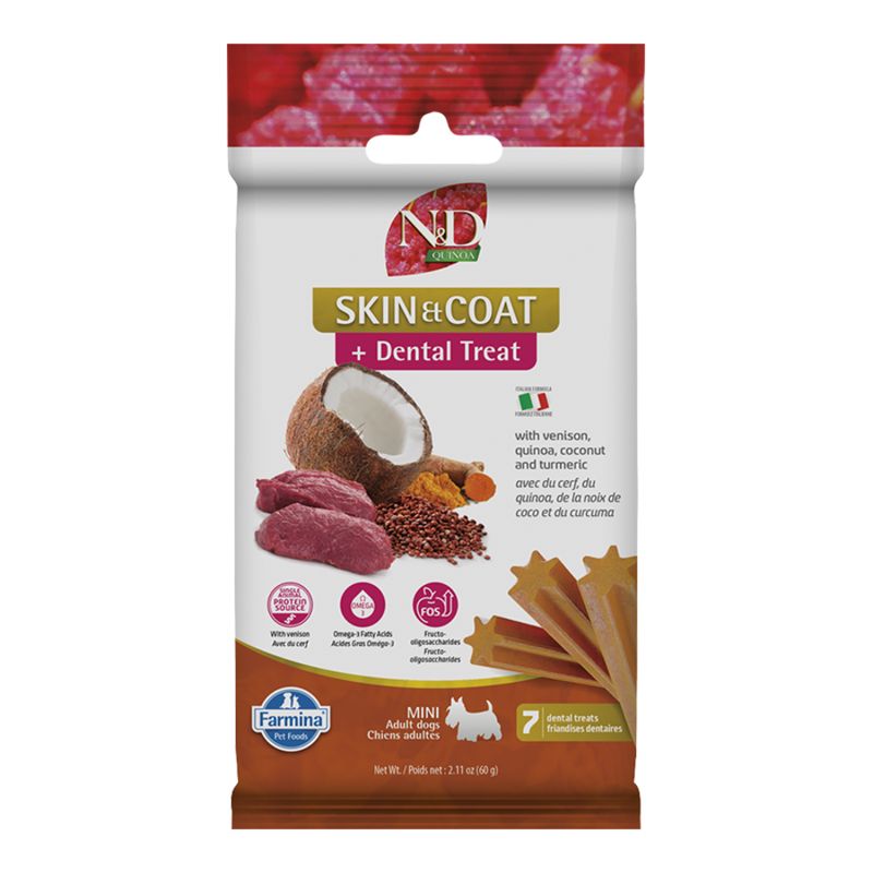 Farmina Dog Dental Treats Quinoa Skin &amp; Coat Venison