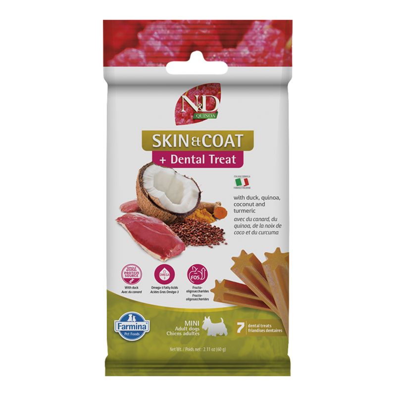 Farmina Dog Dental Treats Quinoa Skin &amp; Coat Duck