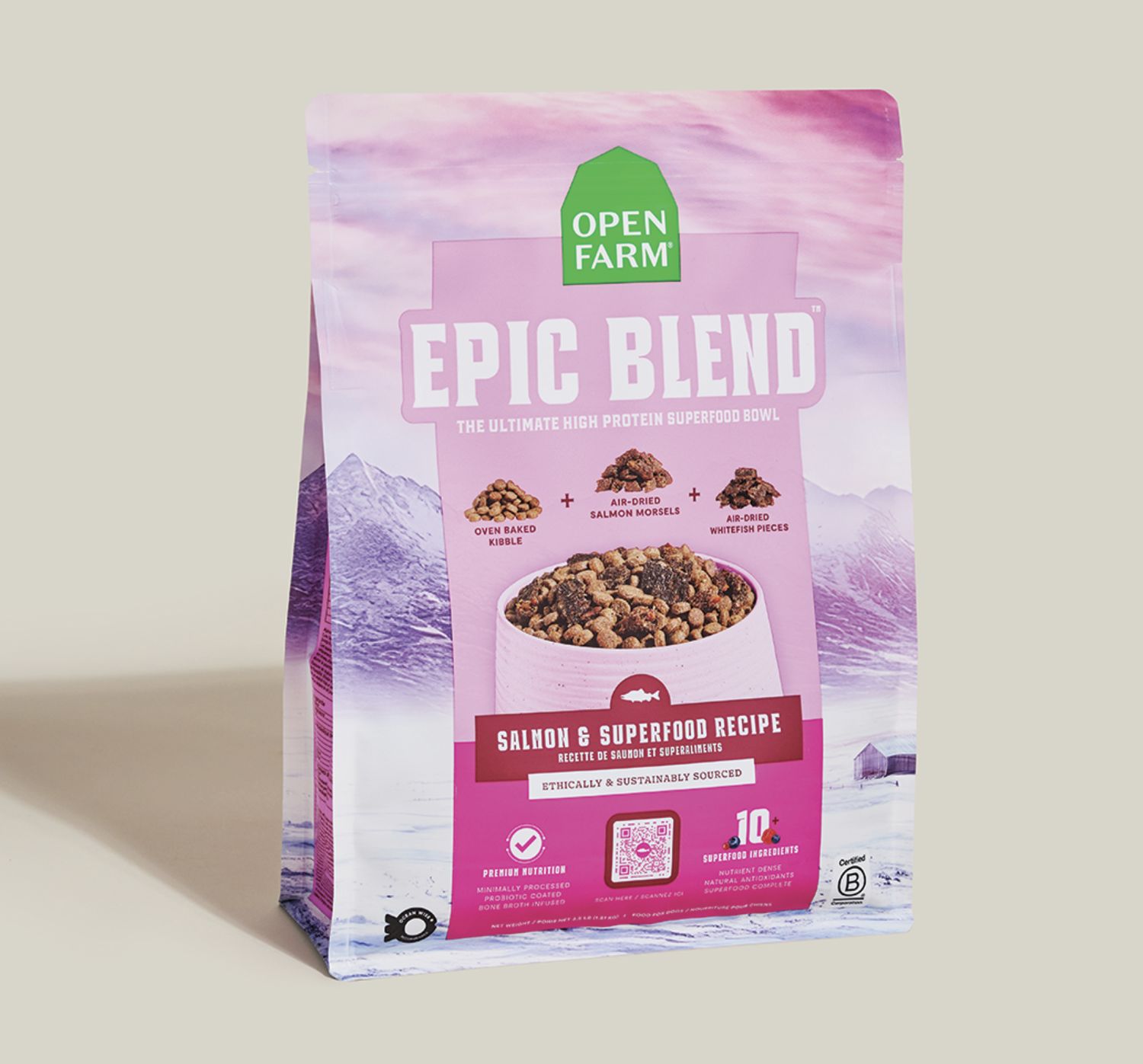 Open Farm Dog Epic Blend Salmon Superfood, Size: 3.5lb