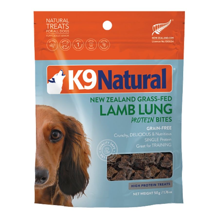 K9 Natural Freeze-Dried Protein Bites Lamb Lung 2.1oz