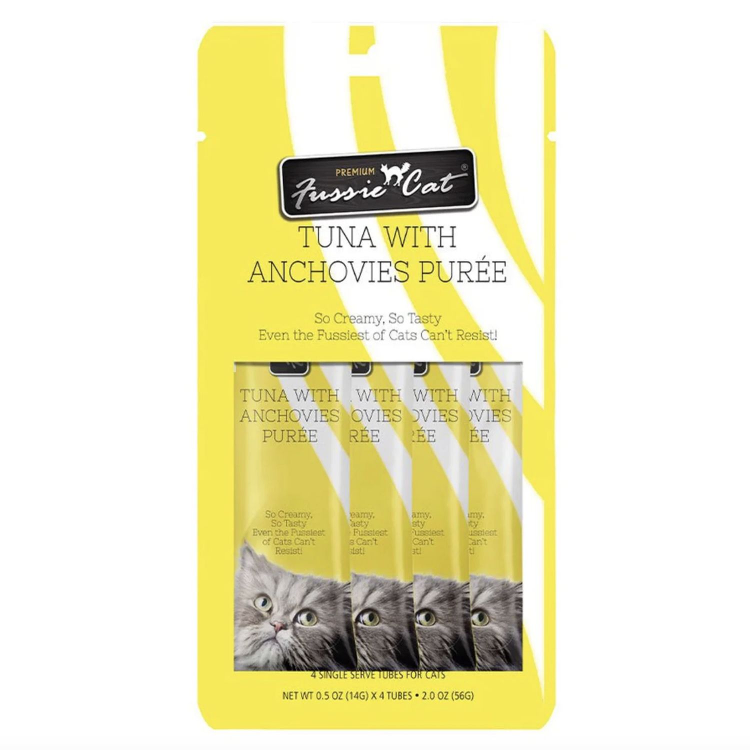 Fussie Cat Puree Tuna &amp; Anchovies, Size: 2oz 4pk