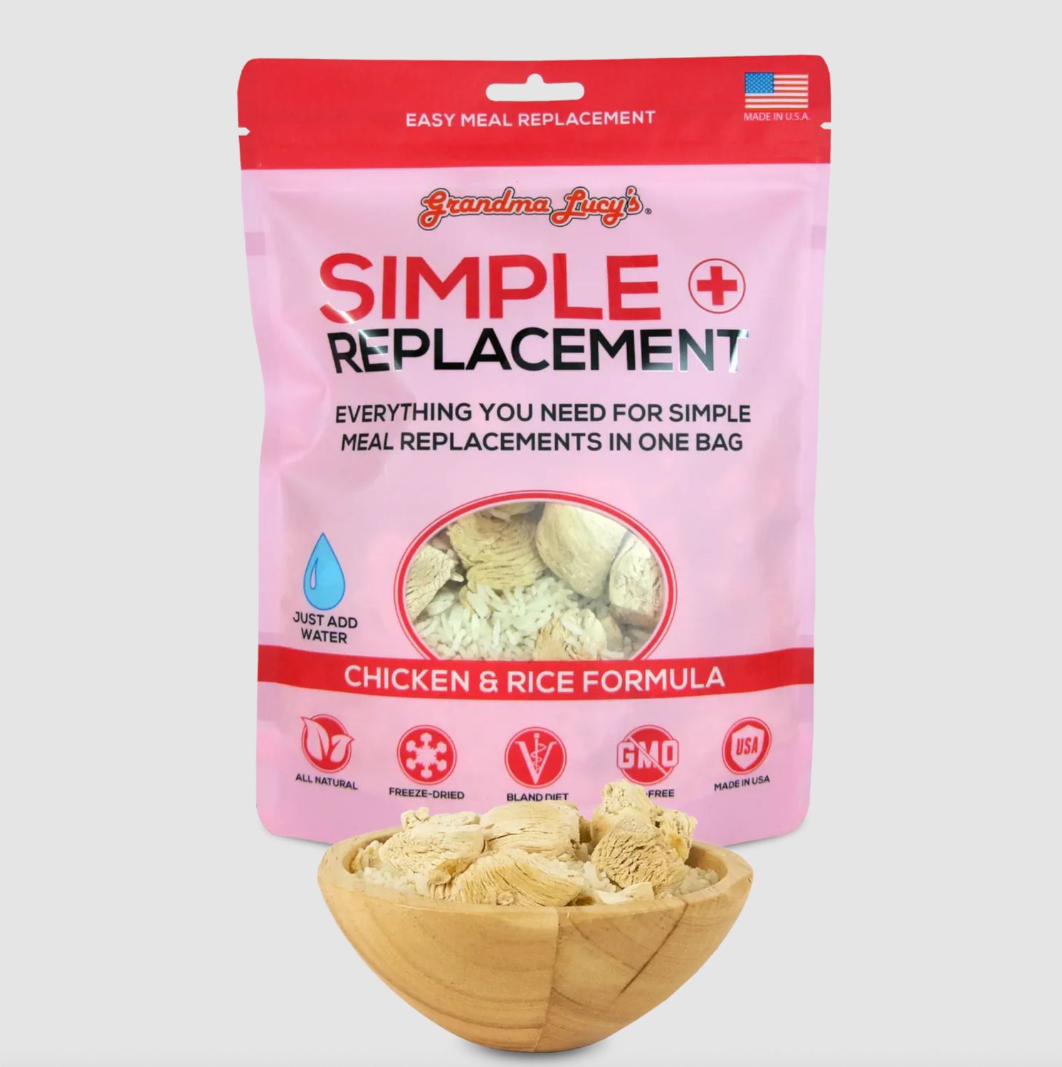 Grandma Lucy's Dog Freeze Dried Simple Replacement Chicken &amp; Rice 7oz