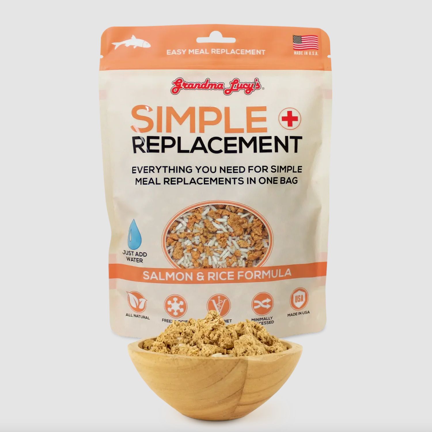 Grandma Lucy's Dog Freeze Dried Simple Replacement Salmon &amp; Rice 7oz