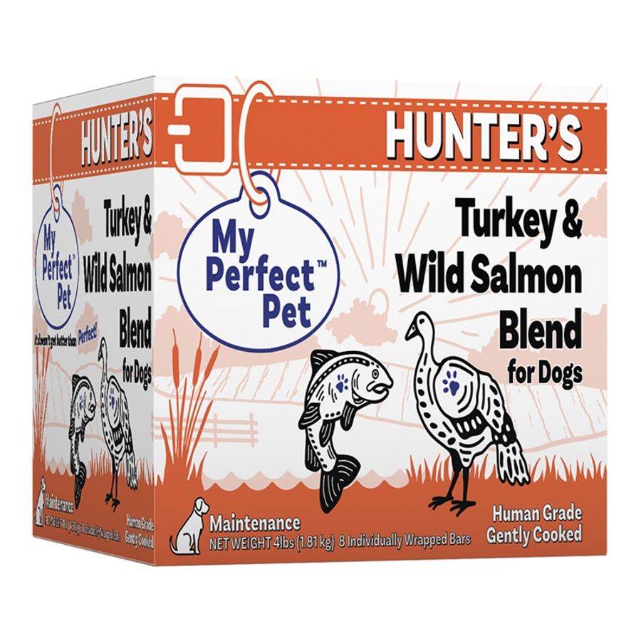 My Perfect Pet Dog Frozen Hunter's Turkey &amp; Wild Salmon, Size: 4lb Box