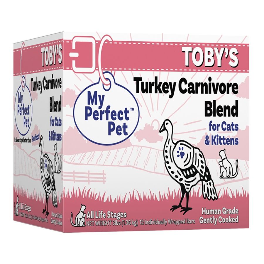 My Perfect Pet Cat Frozen Grain Free Toby's Turkey, Size: 3lb Box