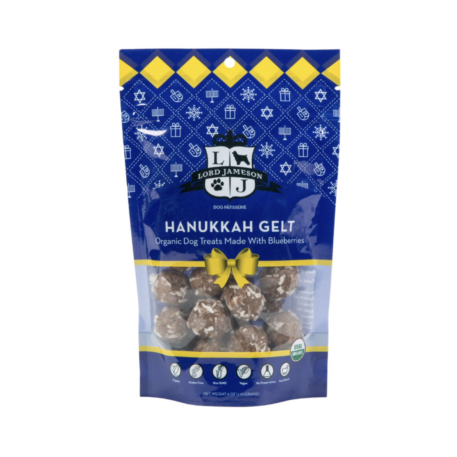 Lord Jameson Dog Holiday Hanukkah Gelt 6oz