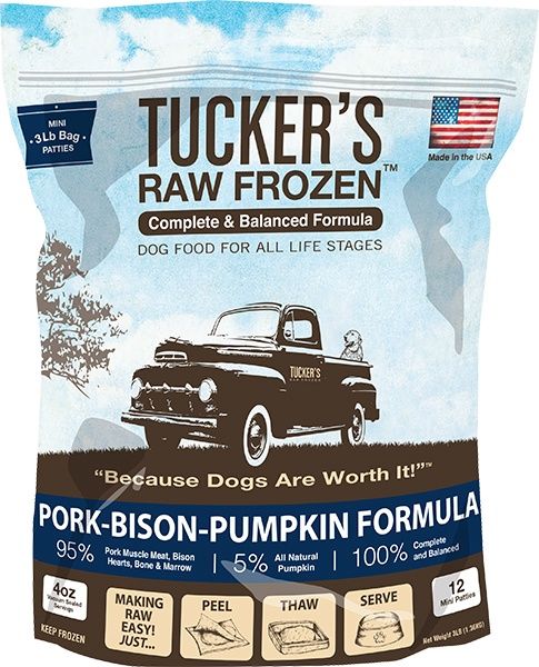 Tuckers Dof Frozen Pork, Bison &amp; Pumpkin 3lb