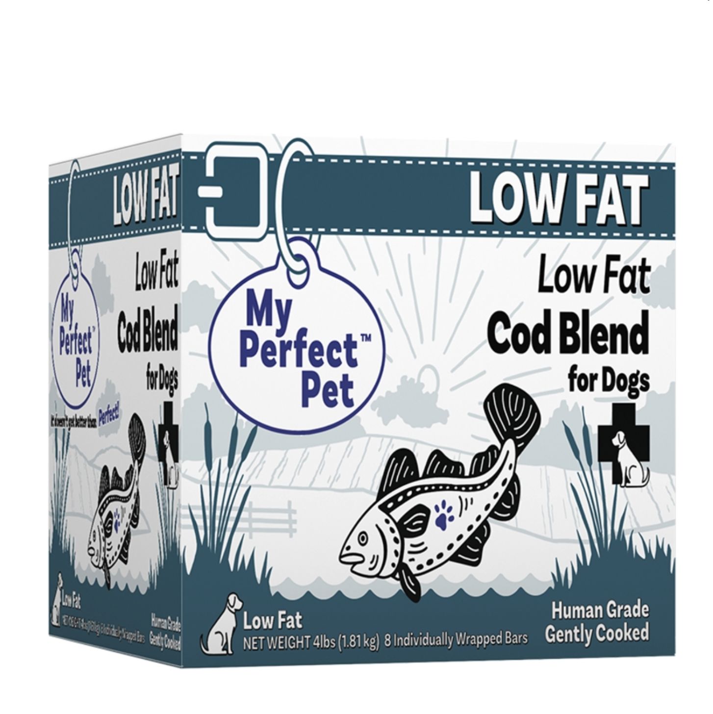 My Perfect Pet Dog Frozen Low Fat Cod, Size: 4lb Box