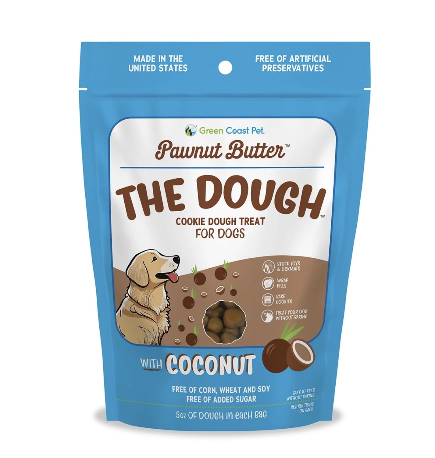 Green Coast Pet Dog Cookie Dough Coconut Flavor 5oz