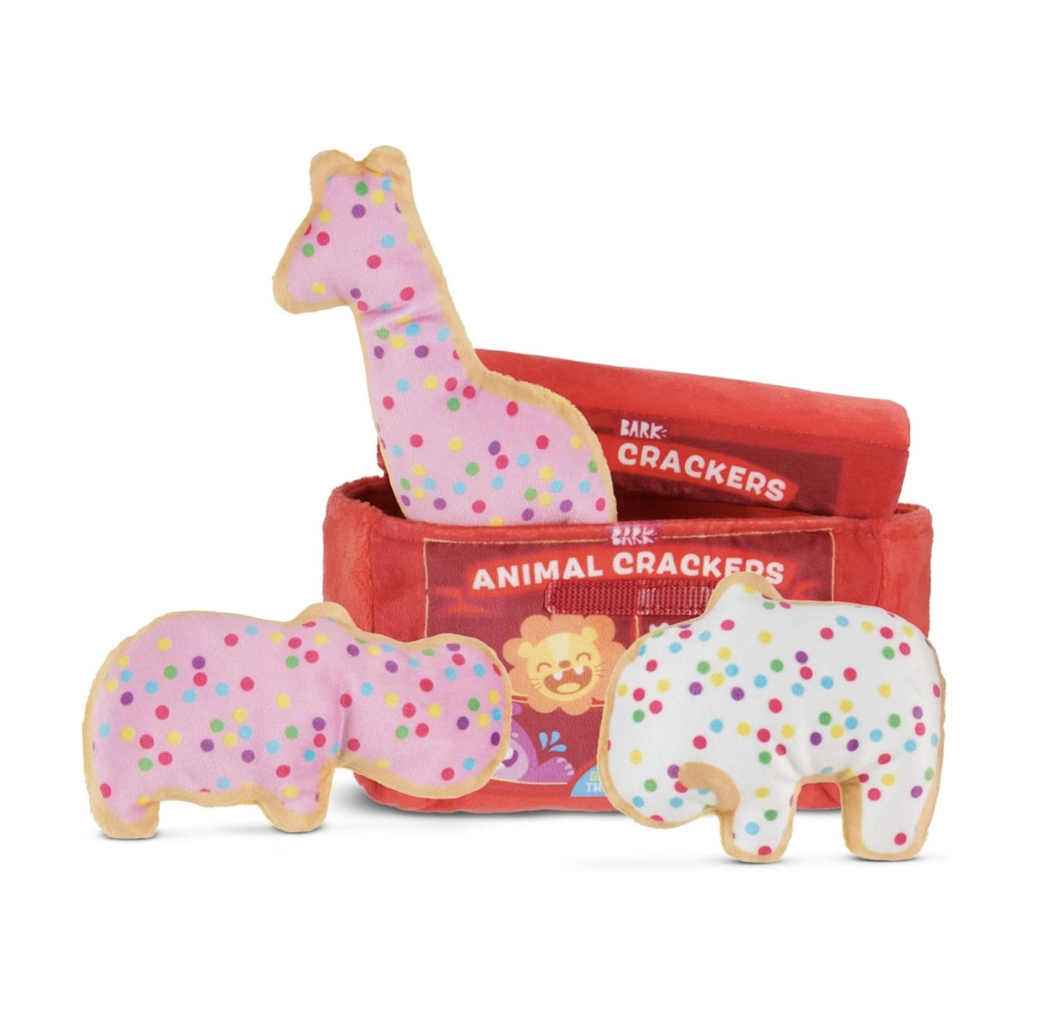 BARK Dog Animal Squeakers Snack Plush Small