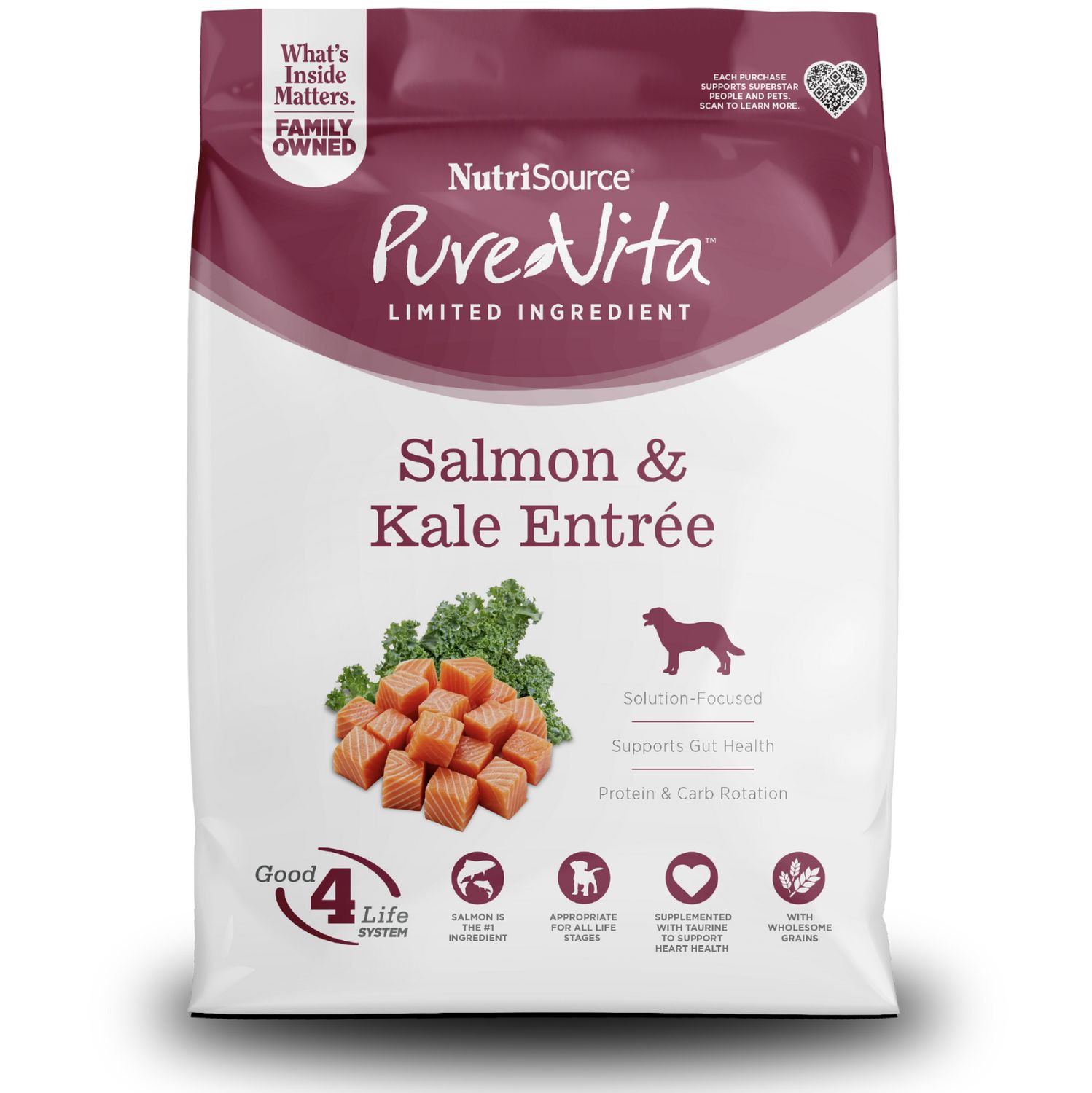 PureVita Dog Salmon &amp; Kale Entrée, Size: 4lb