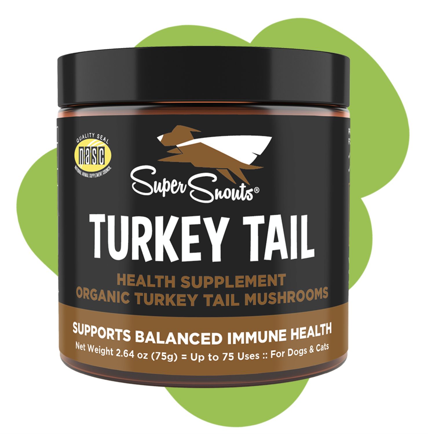 Super Snouts Dog &amp; Cat Turkey Tail Powder, Size: 2.64oz