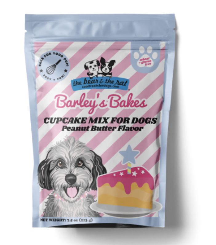 The Bear &amp; The Rat Dog Barley's Bakes Peanut Butter Cupcake Mix 7.5oz