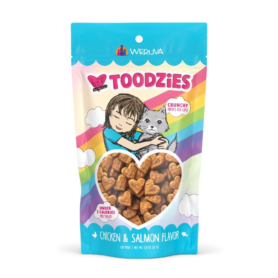 Weruva Bff Cat Toodzies Crunchy Chicken &amp; Salmon Treats 2oz