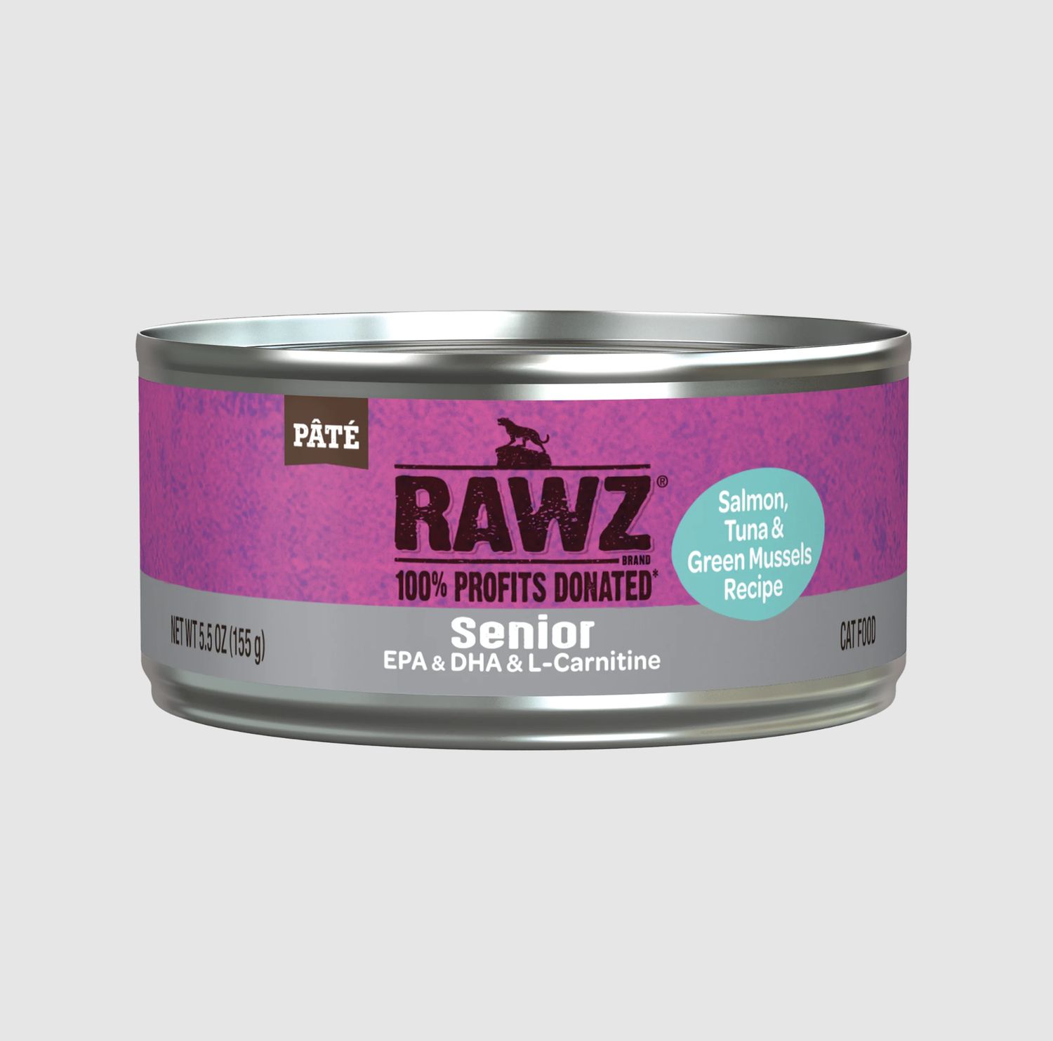Rawz Cat Senior Salmon Tuna &amp; Green Mussels 5.5oz