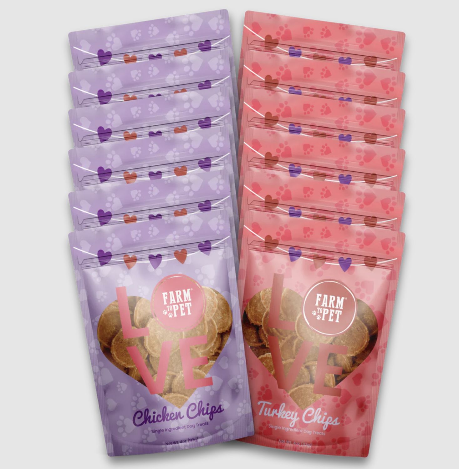 Farm To Pet Dog Valentine Treats 4oz, Flavor: Chicken