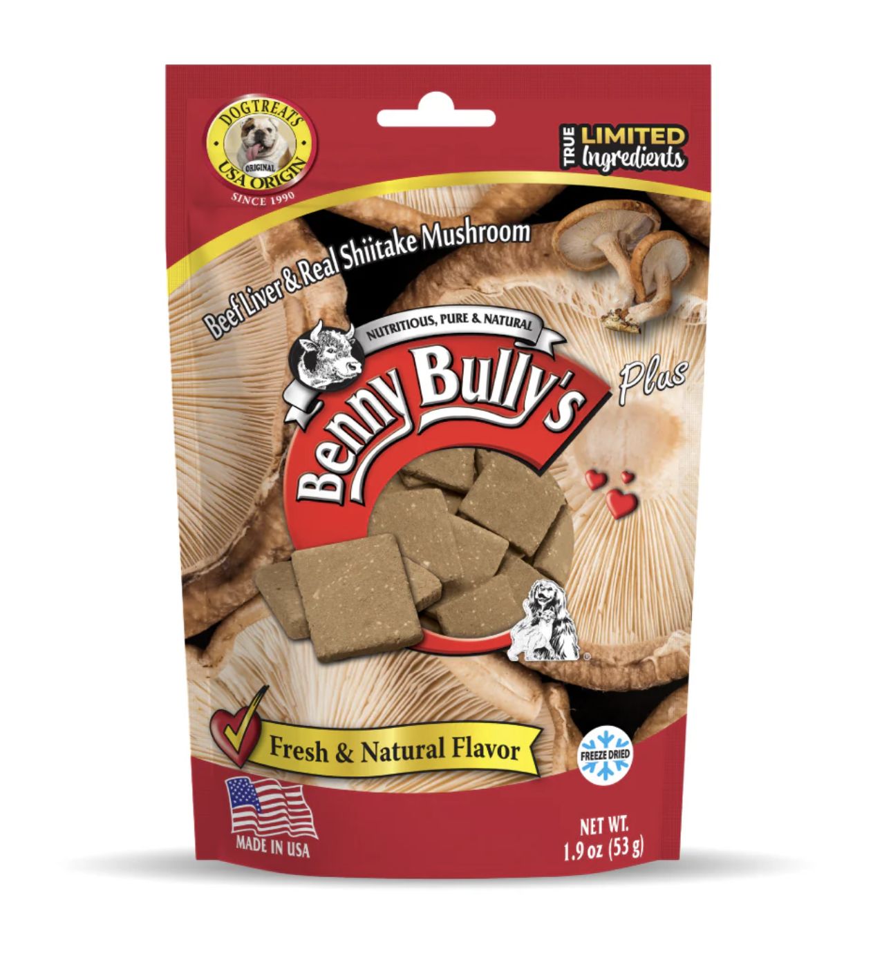 Benny Bully's Beef Liver Plus Mushrooms 1.9 oz