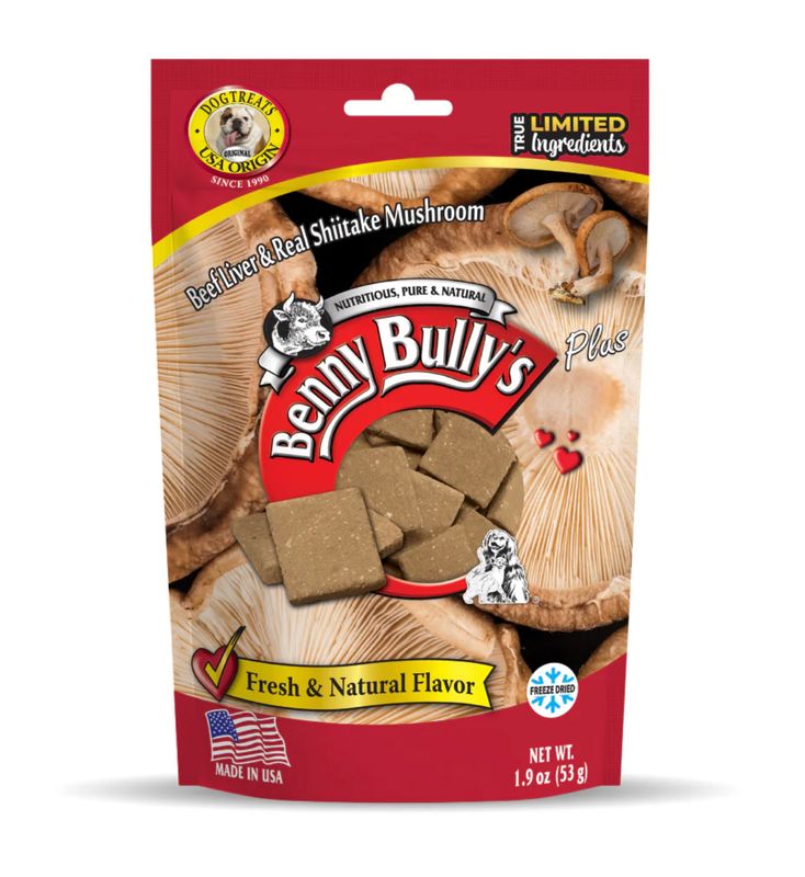 Benny Bully's Beef Liver Plus Mushrooms 1.9oz