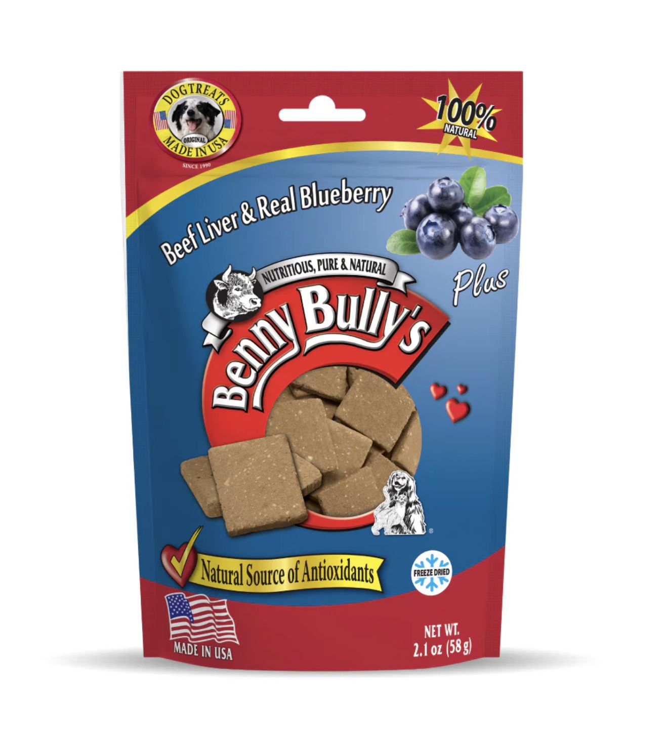 Benny Bully's Beef Liver Plus Blueberry 2.1 oz